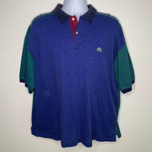 Vintage Lacoste Retro Flagship Colors Polo Shirt Mens Size XL Grand Patron